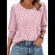 thumbnail image 1 of Blusas para Mujer, Elegantes, Informales, de 3/4 y Puños Fruncidos. Puntos Rosados XL, 1 of 9