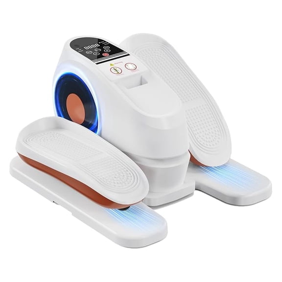 2025 Under Desk Elliptical Machine, Electric Ellipse Leg Exerciser Pro with 16 Adjustable Speed, Quiet and Fully Assembled with Control & Non-Slip Foot Straps White New