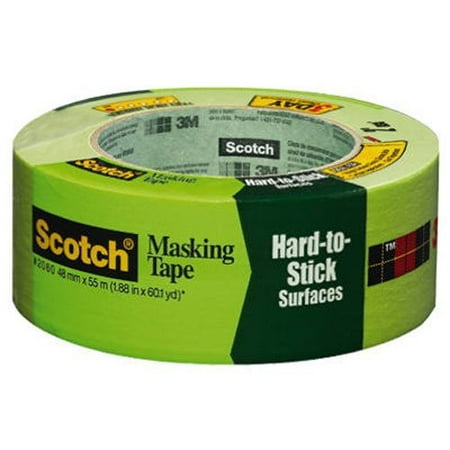 Masking Tape for Hard-to-Stick Surfaces, 1.88-Inch by 60-Yard, For use on brick, concrete, rough wood and stucco By (Best Tape For Brick Walls)
