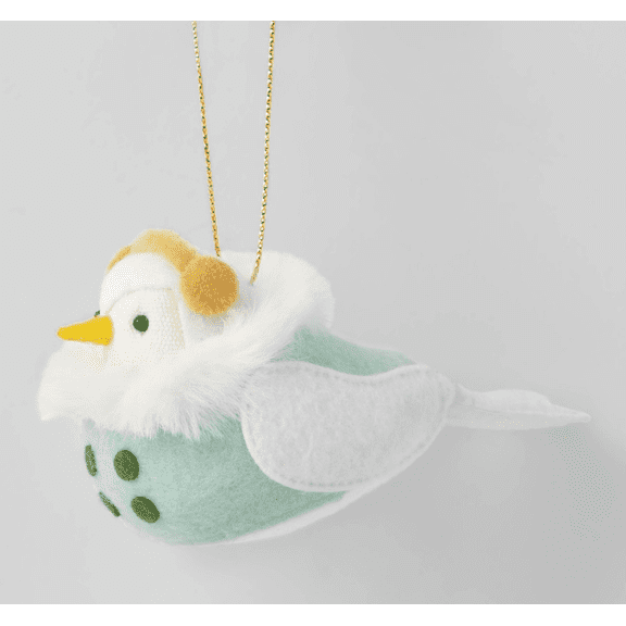 Target Bird with Yellow Earmuffs Christmas Tree Ornament Wondershop New