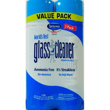Sprayway World's Best Glass Cleaner, Value Pack, 2x19 (Best Solution For Cleaning Glass Windows)