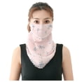 thumbnail image 2 of Mask 2 Pack Women Sun Mask Chiffon Neck Gaiter Sun Proof Face Mask Outdoors Face Mask, 2 of 2