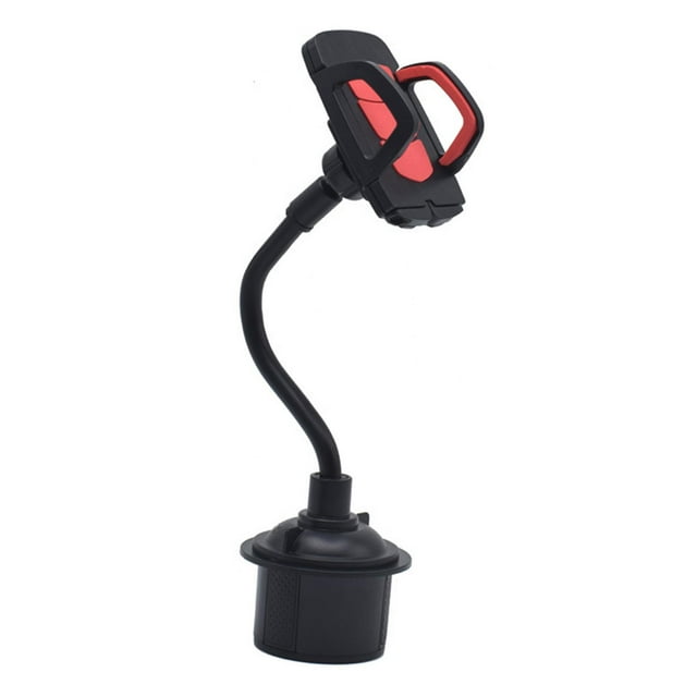Soporte para teléfono de copa para coche, soporte de cuello largo, compatible con la mayoría de teléfonos de 1,78 a 3,74 pulgadas. Rojo