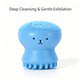 thumbnail image 3 of ACDANC 2026 New Silicone Face Scrubber for Men Facial Cleansing Brush Silicone Face Wash Brush Manual Waterproof Cleansing Skin Care Face Brushes for Cleansing and Exfoliating, Blue, 3 of 7