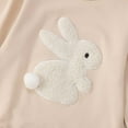 thumbnail image 6 of Baby Easter Outfit Bunny Embroidery Baby Girl Easter Romper Bodysuit Jumpsuit Clothes 0-3 Months, 6 of 7