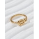 thumbnail image 1 of Anillo de compromiso con nudo celta dorado, talla 7,5, 24 mm, acero de titanio, minimalista, para regalo de joyería., 1 of 4