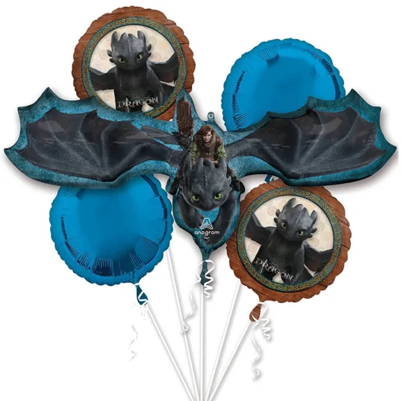 How To Train Your Dragon Balloon Bouquet Kit (5 piece) - Party Supplies Decorations