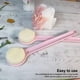 thumbnail image 2 of Yuarrent Cepillo de esponja de un solo lado para ducha trasera, cepillos exfoliantes para el cuidado de la piel, herramienta de limpieza para eliminar el Juegos de accesorios de baño Rosado Yuarrent HA064109-02B, 2 of 6