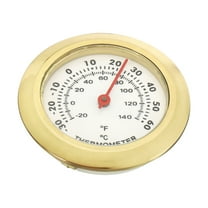 Uxcell 1.46" Mini Indoor Outdoor Thermometer Celsius/ Fahrenheit Temperature Monitor, Gold