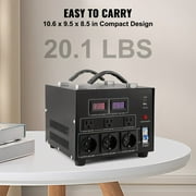VEVOR 3000W 2 Led Voltage Converter Transformer Step Up/Down 220V-110V /110V-220V FCC&ETL Certificated