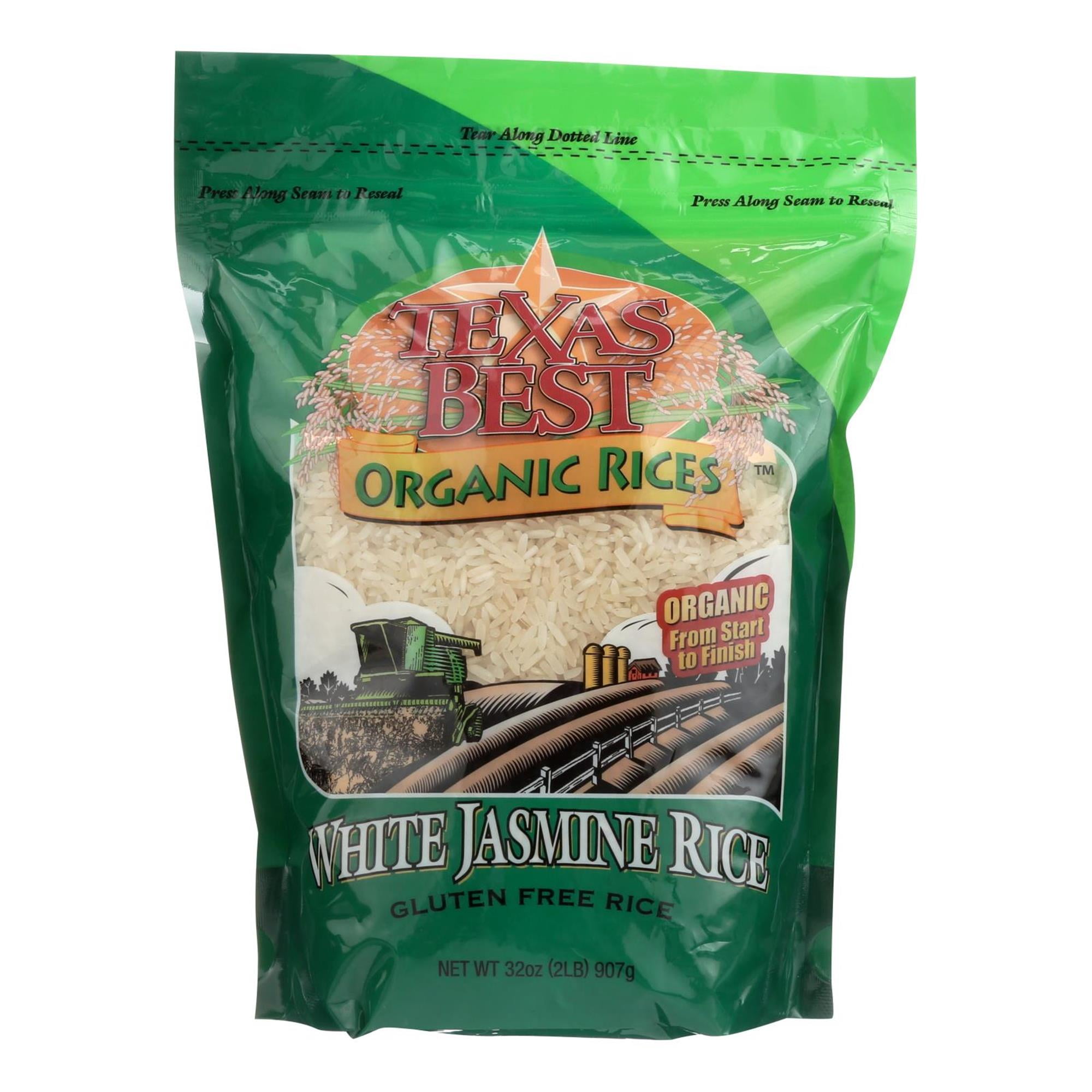 Texas Best Organic White Jasmine Rice, 32 Oz, Pack of 6