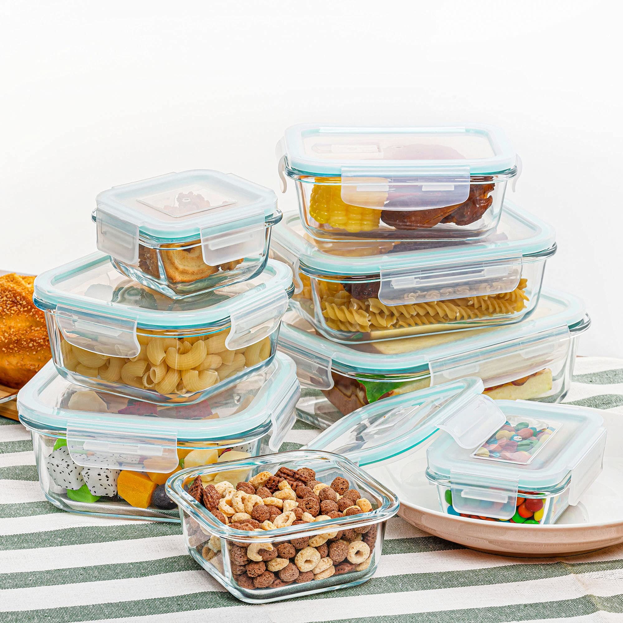 16pcs Glass Storage Container Set with Lids