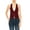 Burgundy, variant on Women's Casual Solid Racerback Vest Button Down Closure