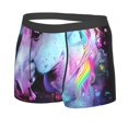 thumbnail image 2 of Daiia Rainbow Spotted White Horse Men's Underwear Boxer Briefs, Cotton Stretch Moisture-Wicking Underwear-Medium, 2 of 9