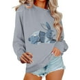 thumbnail image 5 of AGWOLF Womens Animal Printed Sweatshirts Long Sleeve Crewneck Shirts Retro Graphic Pullover Summer Spring Tops for Women, 5 of 6