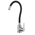 thumbnail image 1 of Grifo de cocina negro, grifo de cocina flexible con 2 modos de pulverización, mezclador de cocina giratorio de 360°, grifo de fregadero de cocina con ahorro de agua, 1 of 5