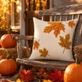 thumbnail image 6 of Throw Pillow Cover Embroidered Maple Leaf Decorative Pillow for Seasonal Decor Fall Gift Farmhouse Decor 18 Inch Canvas Cover, 6 of 9