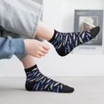 thumbnail image 5 of Goofa Sardine Pattern Non Slip Socks with Grips for Elderly, Crew Socks Yoga Hospital Socks Cushioned Sole Gripper Socks for Men Women, 5 of 5