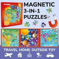 thumbnail image 2 of Quokka Magnetic Puzzles for Toddlers 3-5 – 36 Piece USA, Space & World Map Road Trip Toys, 2 of 8