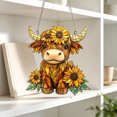 thumbnail image 4 of BingTong Bohemian Style Dreamcatcher Pendant,Bird Cow Angel Moon Pattern Suncatcher Pendant With Metal Chain, Colorful Light Catching Wall Window Decor For Home Decor Doors Windows C, 4 of 7