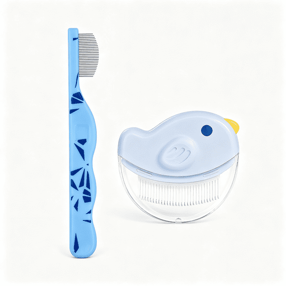 ACDANC 2Pcs Pet Eye Face Comb for Dogs Cats Fine Tooth Eye Booger Tear Stain Remover Cat Brush for Shedding Cat Brushes for Indoor Cats Deshedding Tool Short Hair Dogs Puppies Rabbits Blue