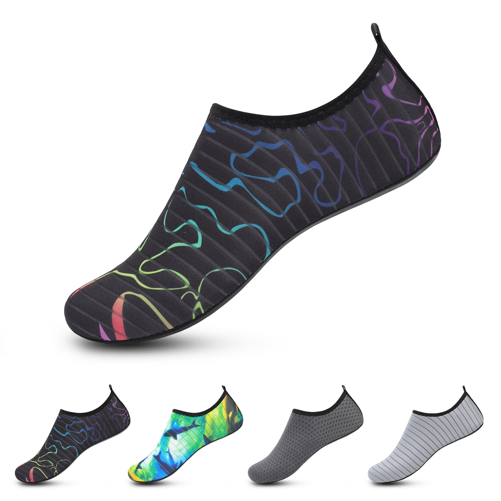 Barerun Water Shoes for Women Men Slip-on Barefoot Aqua Yoga Socks Non-Slip Quick-Dry Lightweight Footwear for Swim Pool Beach Surf River