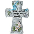 thumbnail image 2 of Northlight With God All Things Are Possible Floral Cross Statue - 6.75", 2 of 9