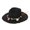 Black, variant on Fashion Large Brim Sun Hat - Packable Straw Hat for Seaside Holiday & Outdoor Activities