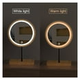 thumbnail image 4 of Wooden Desktop LED Makeup Mirror 3X Magnifying USB Charging Adjustable Bright Diffused Light Touch Screen Beauty Mirrors ,Widely Use, 4 of 7