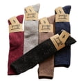 thumbnail image 1 of Lian LifeStyle Women's 5 Pairs Awesome Breathable Fancy and Cozy Knee High Cotton Boot Socks Size 6-9 Black, 1 of 4