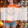 thumbnail image 3 of Qopobobo Halloween Shirts Kids Halloween Shirts for Girls Graphic Tshirts Short Sleeve Tee Size 10-11 Years(Yellow, 10-11 Years), 3 of 5