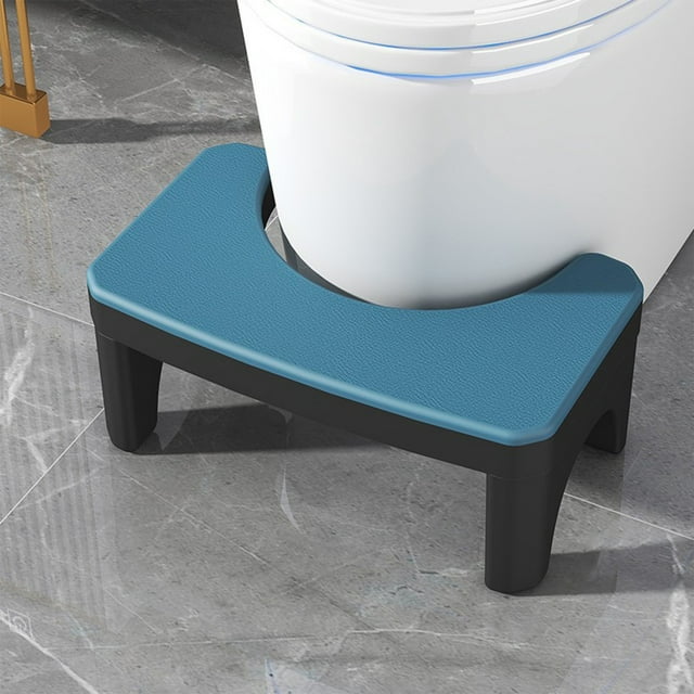 Meitianfacai Squatting Toilet Stool Poop Stool, Toilet Stool Squatting Poop Stool Bathroom Potty Step Stool Toilet Assistance Steps Step Stool Fits All Toilets Detachable Stackable,Blue
