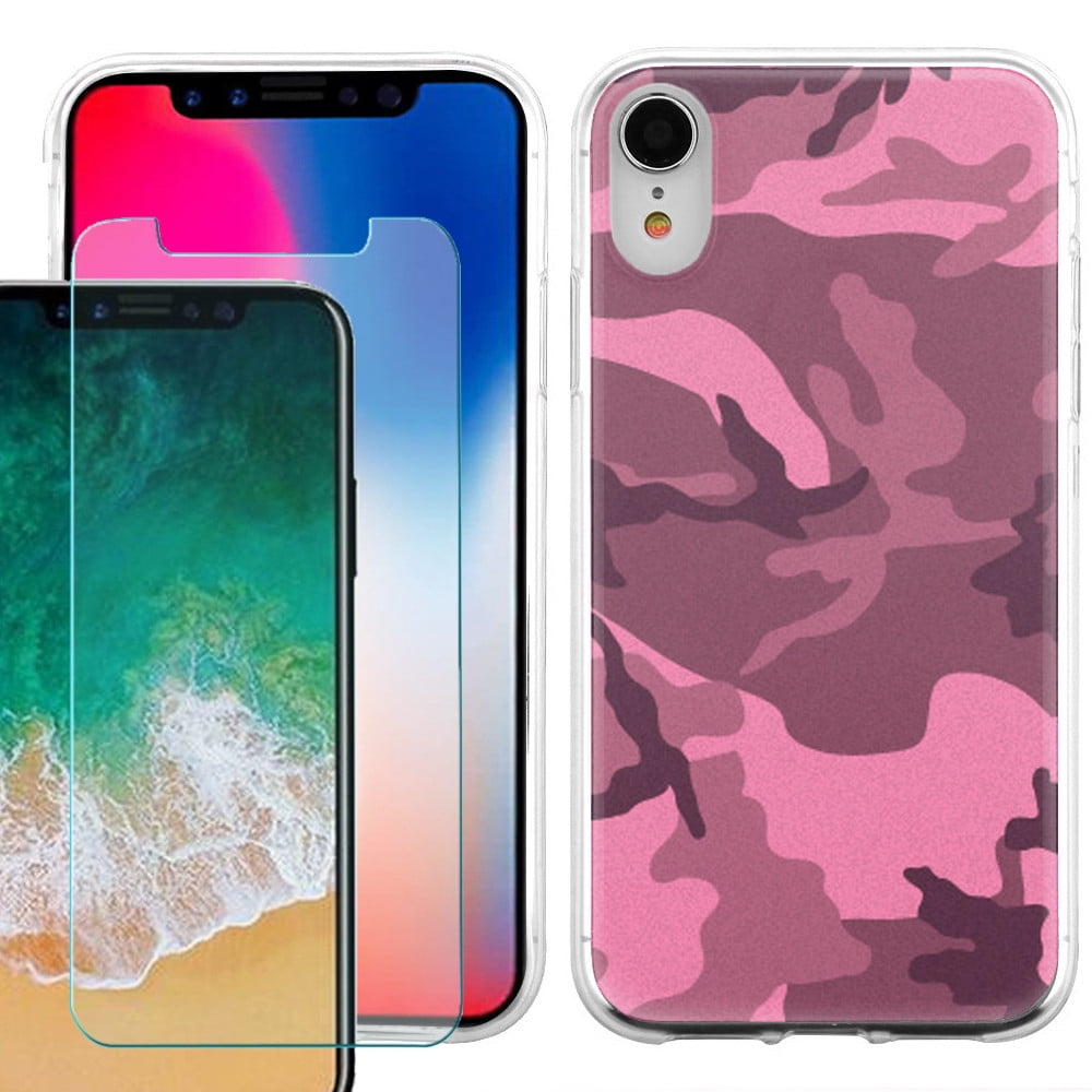 Phone Case for Apple iPhone XR, SlimFit TPU Case with Tempered Glass