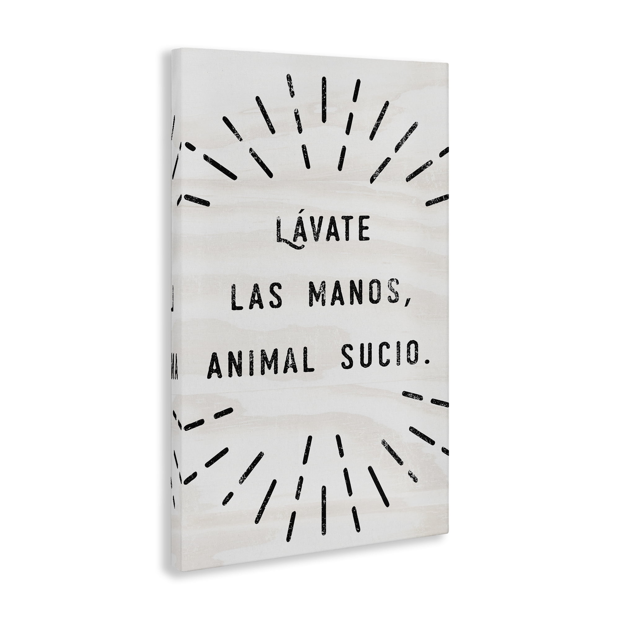 Stupell Industries Lávate Las Manos Sucio Bath & Laundry Painting Wrapped Canvas Art Print Wall Art, 20 x 30