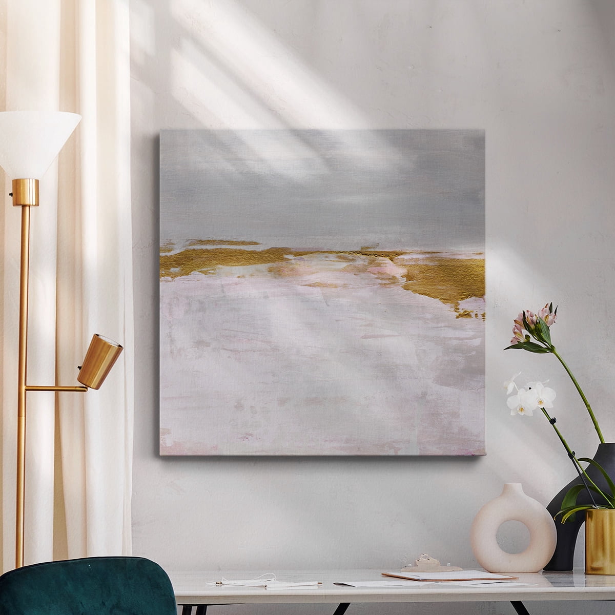 Wexford Home Magenta Skyline II-Premium Gallery Wrapped Canvas, 40" x 40" - Ready to Hang
