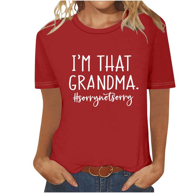 LSLJS Mode Femmes Col Rond Manches Courtes Imprimé T-Shirt Blouse Décontractée Hauts, Cadeaux pour Femmes