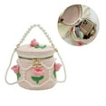 thumbnail image 6 of FENOHREFE Bucket Bag Crochet Shoulder Bag Knitted Beach Bucket Bag Crossbody Bucket Bag Handbag Purse for Girl Dating Travelig, 6 of 8