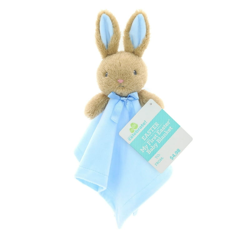 Blue bunny top security blanket
