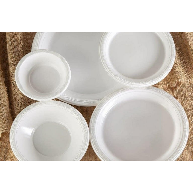 Serving 9 Inches Disposable White Plastic plates Good to use in