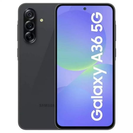 Samsung Galaxy A36 5G AI, 128GB+8GB RAM, Android Smartphone, International Version, Unlocked - Awesome Black
