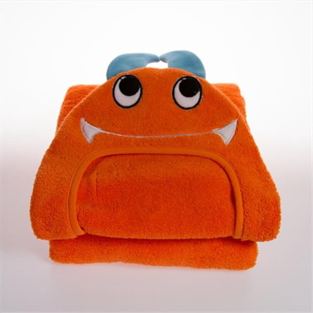 Serviette à Capuche Turque pour Tout-Petit Monster - Orange, 2 Ans-5 Ans