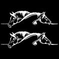 thumbnail image 2 of Walbest 2Pack Car Auto Vehicle Body Double Horse Reflective Decals Sticker Decoration Universal, 2 of 7