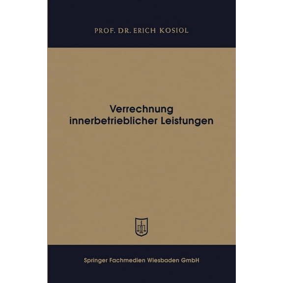 Verrechnung innerbetrieblicher Leistungen, (Paperback)
