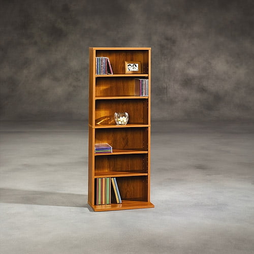 Sauder Beginnings Multimedia Storage Tower Pecan