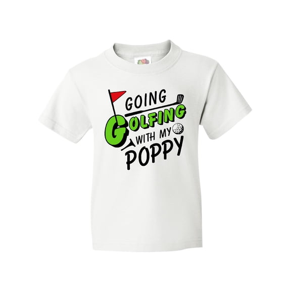Inktastic Going Golfing with my Poppy- kids golf Youth T-Shirt