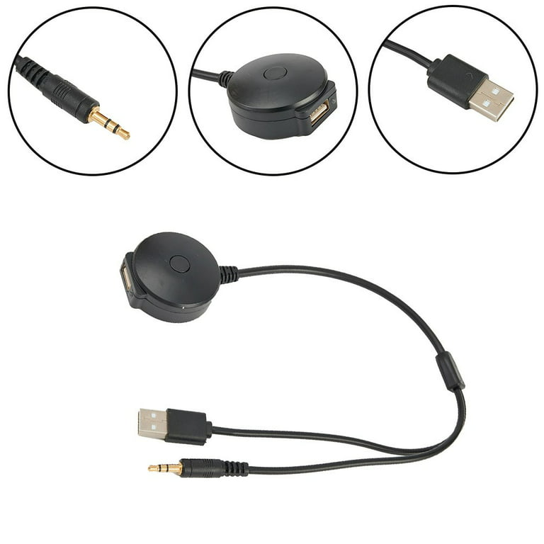 BUYISI Car Bluetooth 4.0 Audio 3.5Mm Aux Usb Music Adaptor Cable