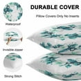 thumbnail image 4 of Waterproof Throw Pillow Covers Set of 2, 20x20 Inch Teal Botanical Spring Decorative Pillowcases Outdoor Pillow Slip Cushion Covers Set for Couch Tent White Floral Spring, 4 of 7