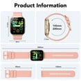 thumbnail image 7 of Smart Watch Fits for Android and iPhone 1.96'' Smartwatch for Men Women 110+ Sports Modes Fitness Tracker with Answer Make Calls/Message Reminder, IP68 Waterproof for Gift (Pink), 7 of 7