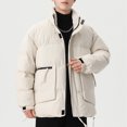 thumbnail image 3 of Puntoco Chaquetas De Abrigo Casuales Sin Capucha De Manga Larga De Color Sólido Para Hombres De Moda, 3 of 4