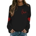 thumbnail image 2 of Bjutir Valentines Day Women Tops Sweatshirt Printed Round Neck Long Sleeve Casual Pullover Hoodie, 2 of 7